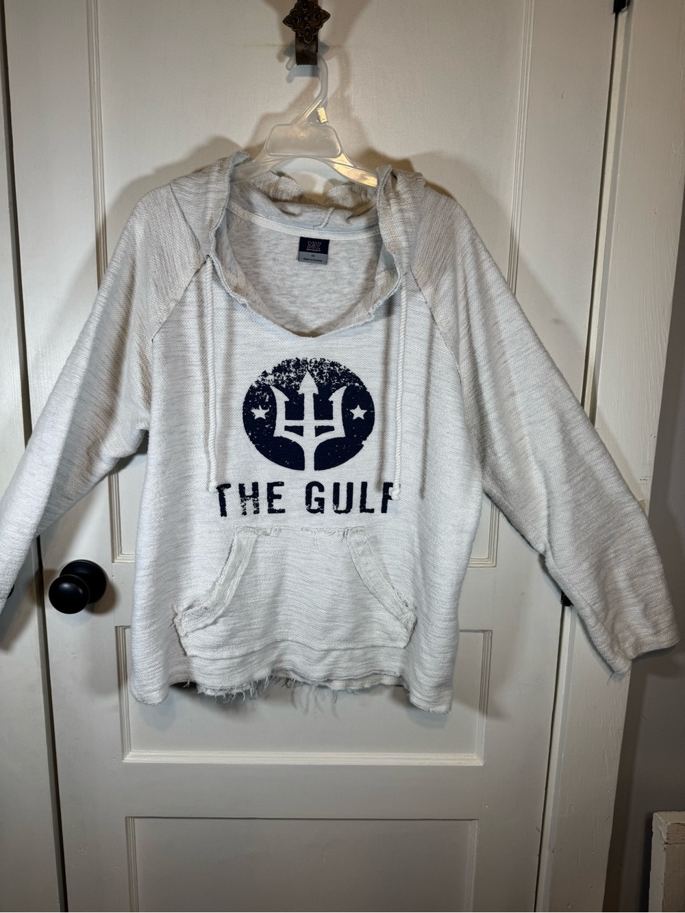 MV Sport White Hoodie with Navy 'The Gulf' Logo